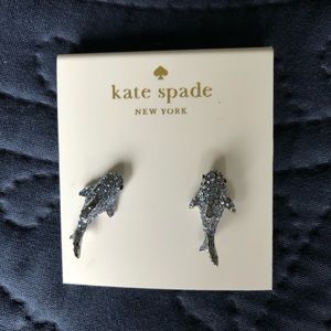 Kate Spade California Dreaming Pave Shark Studs Earrings